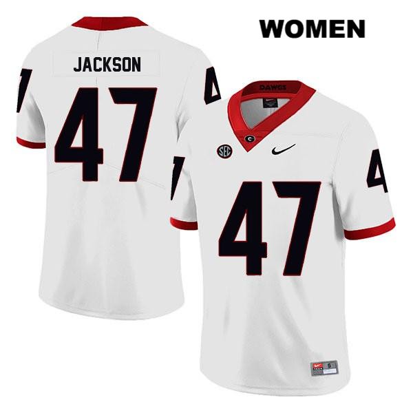 Georgia Bulldogs Women's Dan Jackson #47 NCAA Legend Authentic White Nike Stitched College Football Jersey VDB5356RU